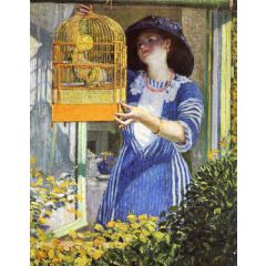 The Open Window, also known as The Bird Cage Painting Reproduction