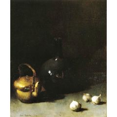 Still LIfe with Garlic Painting Reproduction