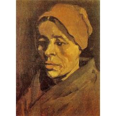 Head of Peasant Woman Painting Reproduction