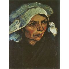 Head of a Peasant Woman Painting Reproduction