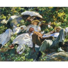 Group with Parasols, also known as A Siesta Painting Reproduction