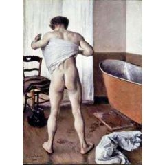 Man at His Bath Painting Reproduction
