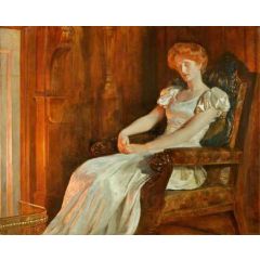 Firelight(also known as Mrs England as a young woman?) Painting Reproduction