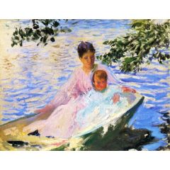 Study for ’Mother and Child in a Boat Painting Reproduction