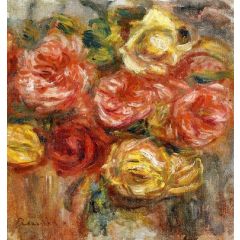 Bouquet of Roses in a Vase Painting Reproduction