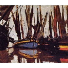 Fishing Boats, study Painting Reproduction