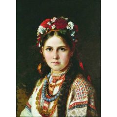 A Ukrainian Girl Painting Reproduction