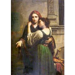 Charity for My Sister Painting Reproduction