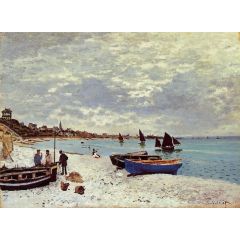 The Beach at Sainte-Adresse Painting Reproduction