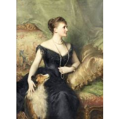 Portrait of Mrs Arthur James Painting Reproduction