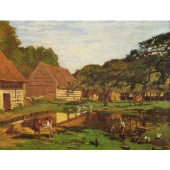 Farmyard in Normandy Painting Reproduction