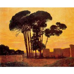 Paseo de pinos, Aranjuez Painting Reproduction
