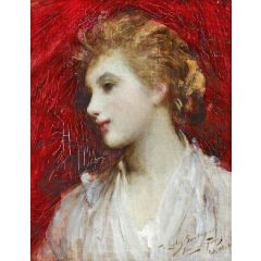 Portrait of a Girl Painting Reproduction