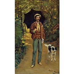 Victor Jacquemont Holding a Parasol Painting Reproduction