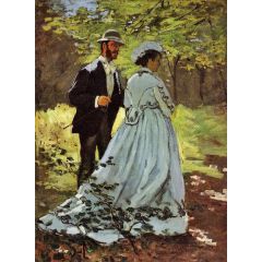 The Strollers, study for ’Le déjeuner sur l’herbe’, ’Luncheon on the Grass’ Painting Reproduction