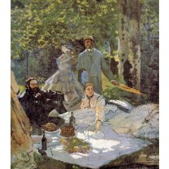 Le dejeurner sur l’herbe, center panel, also known as Luncheon on the Grass Painting Reproduction