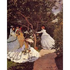 Women in the Garden Painting Reproduction