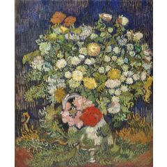 Bouquet of Flowers in a Vase Painting Reproduction