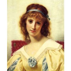 Portrait of a Young Beauty Painting Reproduction