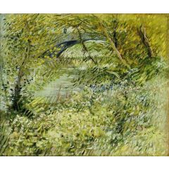 Banks of the Seine with Pont de Clichy Painting Reproduction