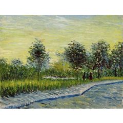Lane in a Public Garden in Asnières Painting Reproduction