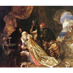 King Lear and Cordelia Painting Reproduction