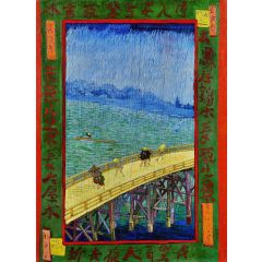 Japonaiserie: Bridge in the Rain Painting Reproduction