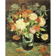Vase with Carnations Painting Reproduction