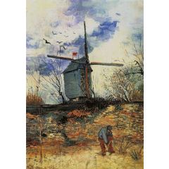 Windmill on Montmartre Painting Reproduction