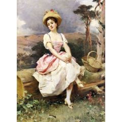 A Rest along the Way Painting Reproduction