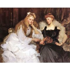 Lorna and Dorothy Bell, Daughters of W. Heward Bell, Esq. Painting Reproduction