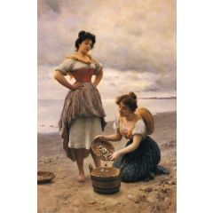 Gathering Shells Painting Reproduction