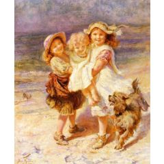 On the Beach Painting Reproduction