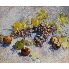 Grapes, Lemons, Pears and Apples Painting Reproduction