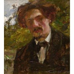 Portrait of the Artist Alphonse Legros Painting Reproduction