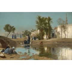 Fellah Women Drawing Water Painting Reproduction