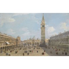 Venice, the Piazza San Marco Looking East Towards the Basilica Painting Reproduction