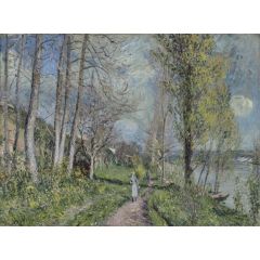 Banks of the Seine at By Painting Reproduction
