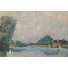 The Thames at Hampton Court Painting Reproduction