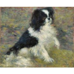 Tama, the Japanese Dog Painting Reproduction