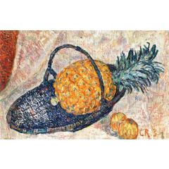 Still Life with Pineapple Painting Reproduction