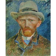 Self-Portrait with a Grey Felt Hat Painting Reproduction