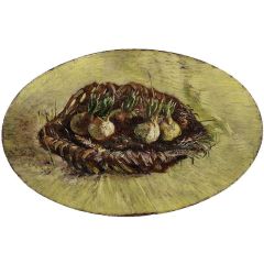 Basket of Sprouting Bulbs Painting Reproduction