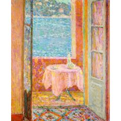 Table by the Sea, Villefranche-sur-Mer Painting Reproduction