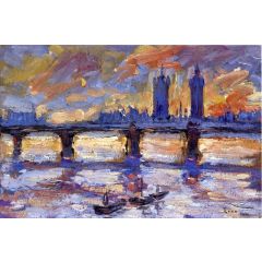 London, the Thames, Evening Painting Reproduction