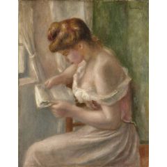Woman Reading Painting Reproduction