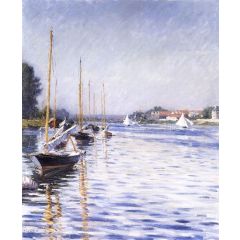 Boats on the Seine at Argenteuil Painting Reproduction