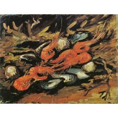 Mussels and Shrimps Painting Reproduction