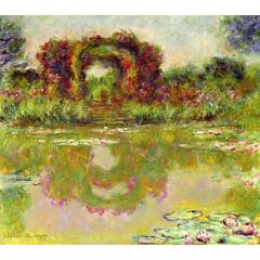 Rose Arches at Giverny, also known as The Floral Arch Painting Reproduction