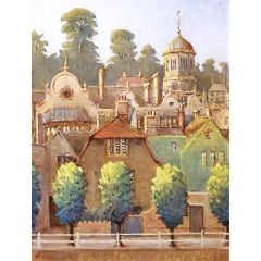 The Bullpit and Town Hall, Bradford on Avon, Wiltshire Painting Reproduction